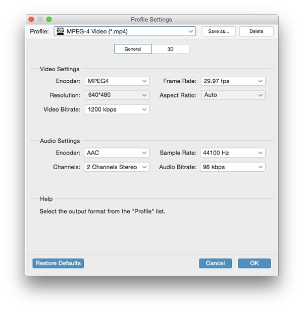 Personalize output settings