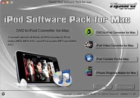 Tipard iPod Software Pack for Mac