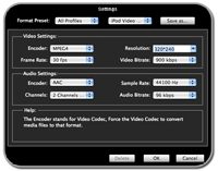 Tipard AVC Converter for Mac - Settings