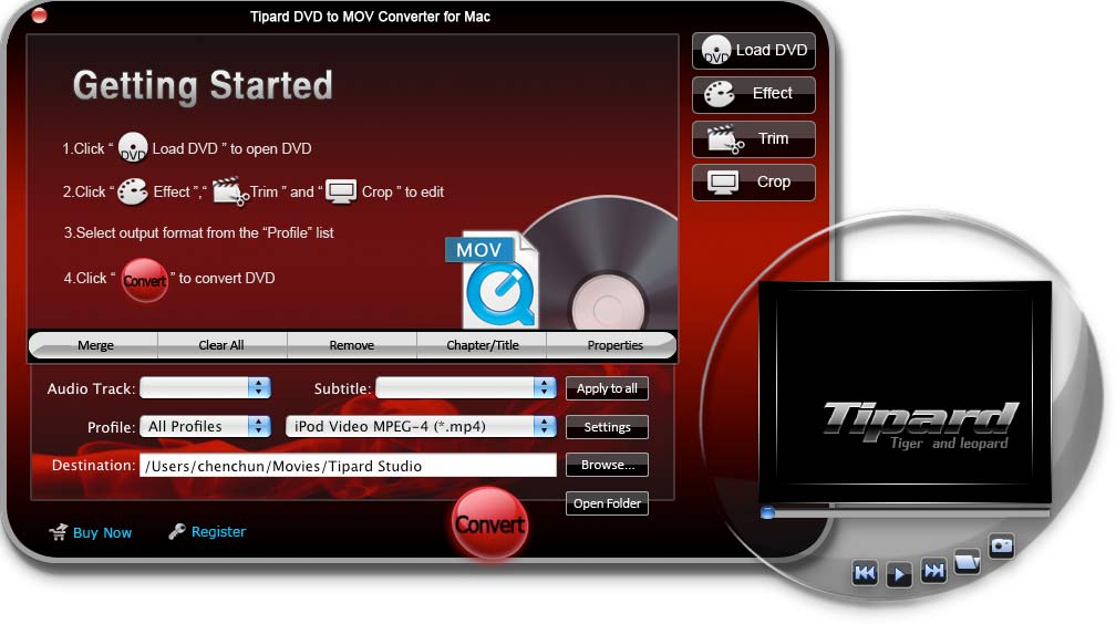 Tipard DVD to MOV Converter for Mac 3.6.06 full