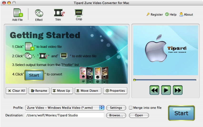 Tipard Zune Video Converter for Mac 3.6.06 full
