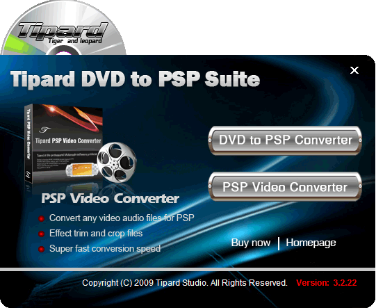 Tipard DVD to PSP Suite software