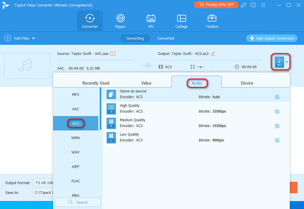 TVCU Output Format