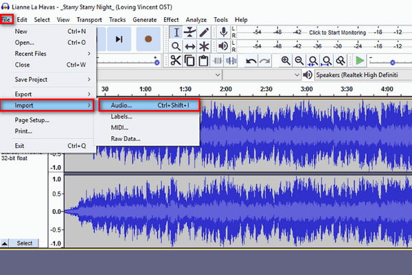 File Import Audio Audacity