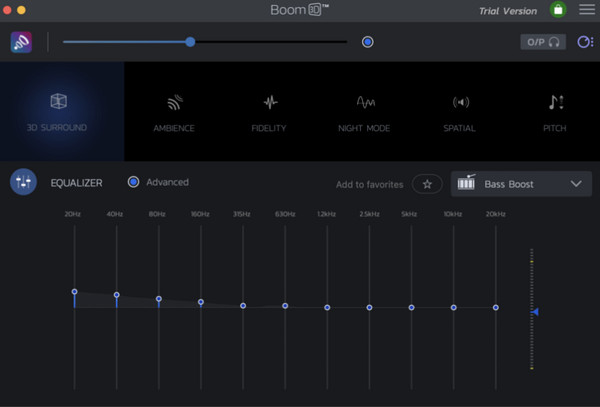 Boom 3d Interface