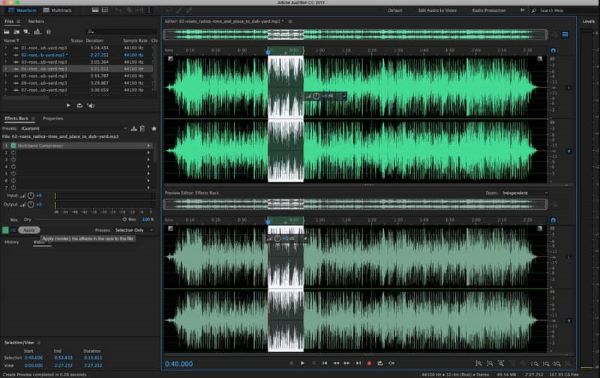 Adobe Audition Sound Trimmer