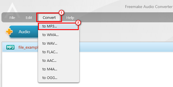 Choose The Convert to MP3