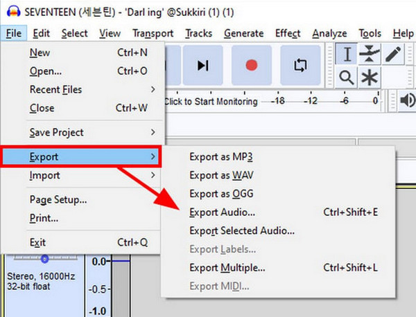 Audacity Convert Audio