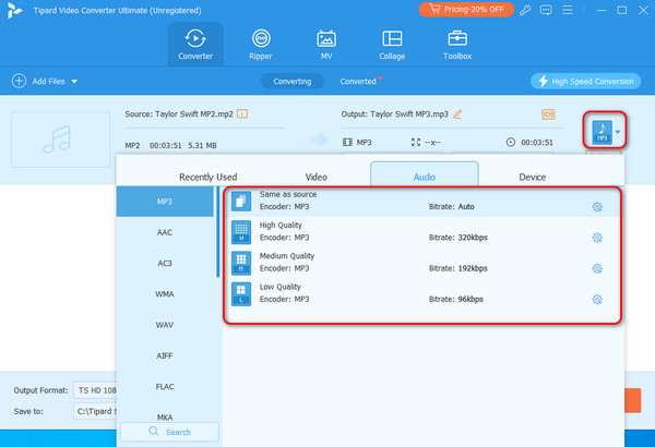 TVCU Output Format