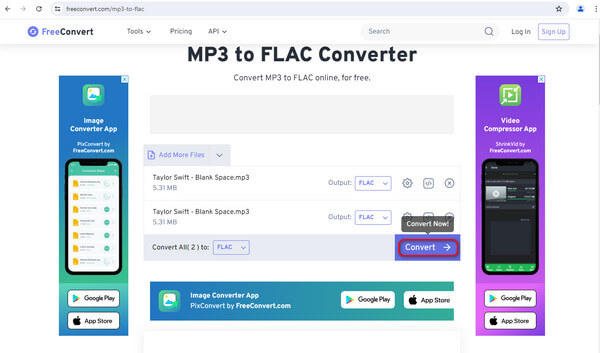 Freeconvert MP3 to Flac