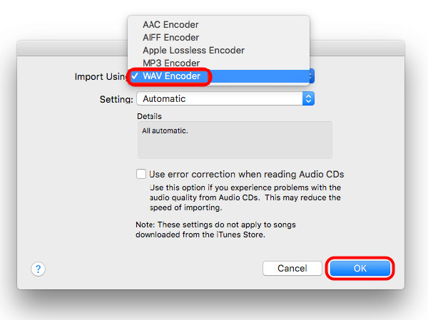 WAV Encoder Option