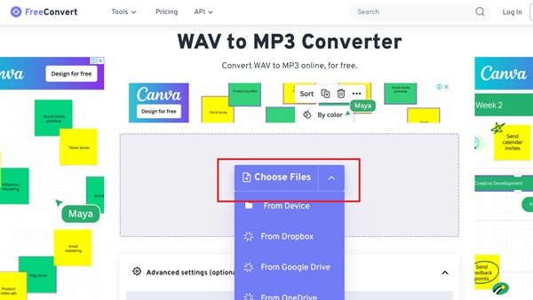 FreeConvert WAV to MP3