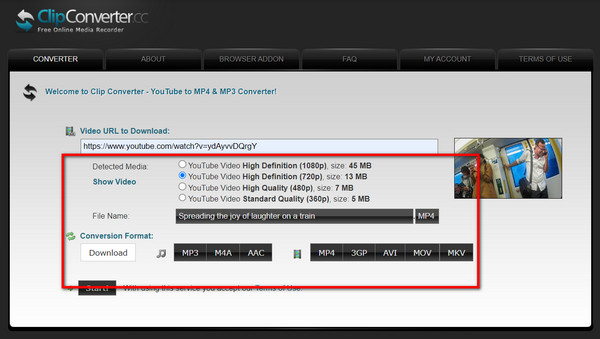 Select Resolution and Output