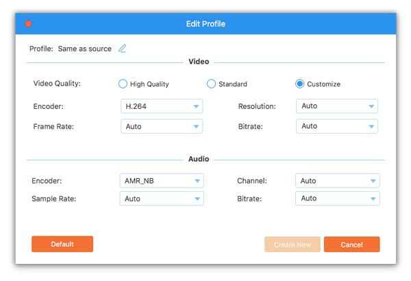 Set Profile and Settings