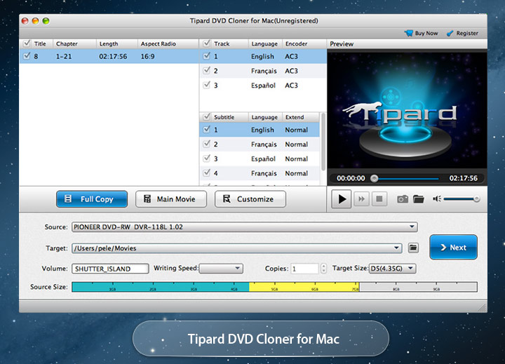 tipard dvd cloner 6.2.8 for mac serial