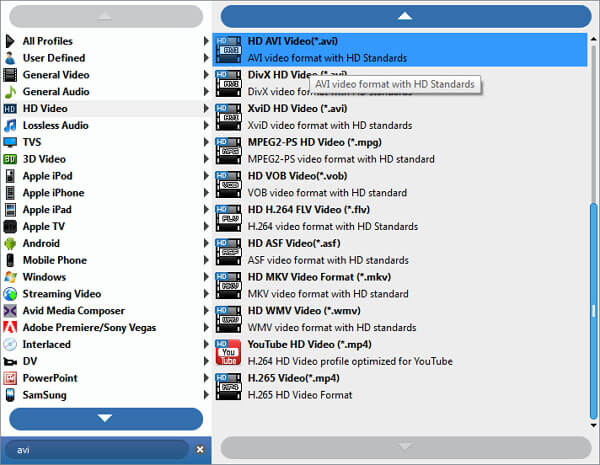 Choose Output Format