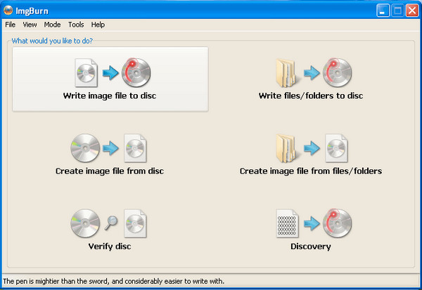 Imgburn Interface