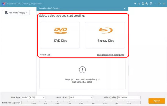 Choose Disc Type