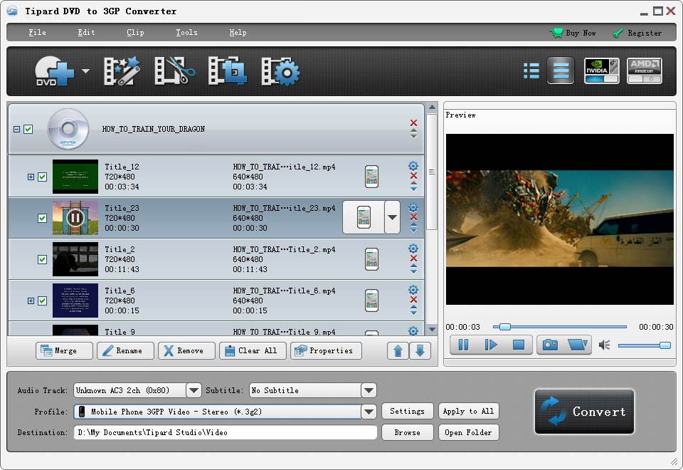 Tipard DVD to 3GP Converter 6.1.16 full