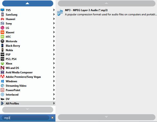 Choose mp3 output file