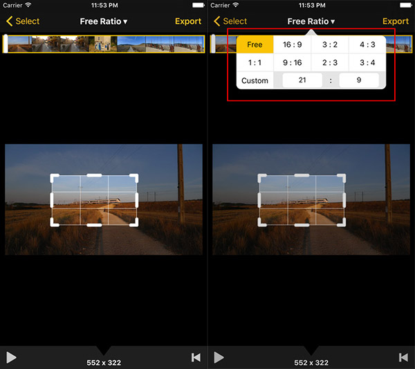 how to crop a video on ipad