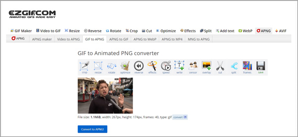 How to convert GIF to APNG (animated PNG)