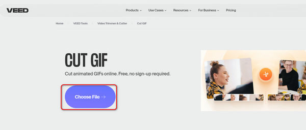 Upload Gif To Veed IO