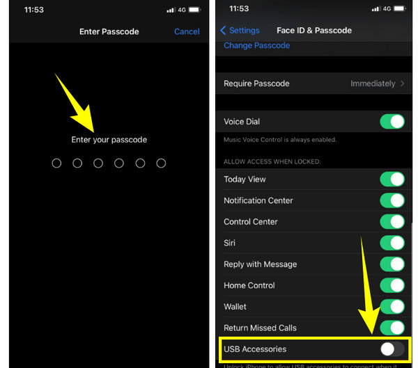 Turn Off USB Restriction iPhone