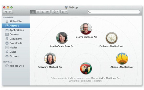 how to airdrop to a mac 2011