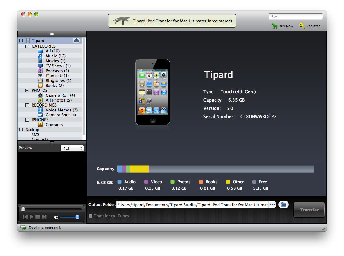Tipard iPod Transfer for Mac Ultimate 6.1.20 full