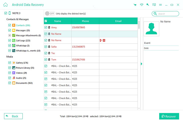 Recover Contacts