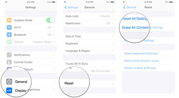 how to erase data on iphone