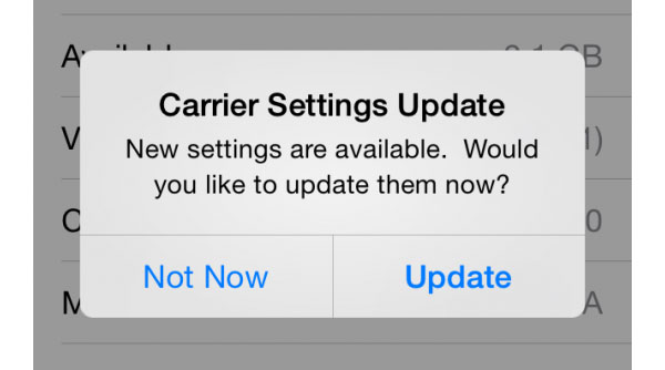 Update Carrier Settings