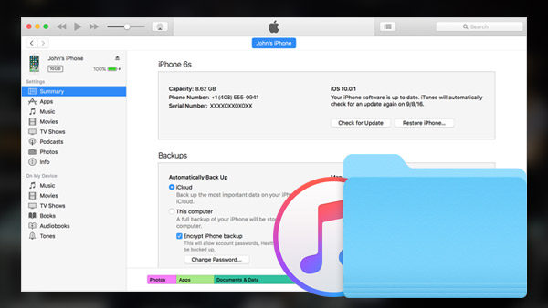 change iphone backup location mac itunes