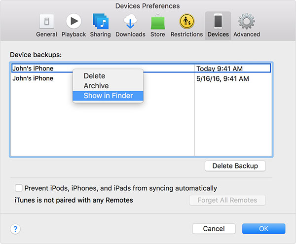 how to change itunes backup location pc drive