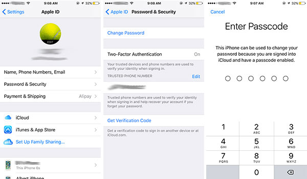 reset apple id password online