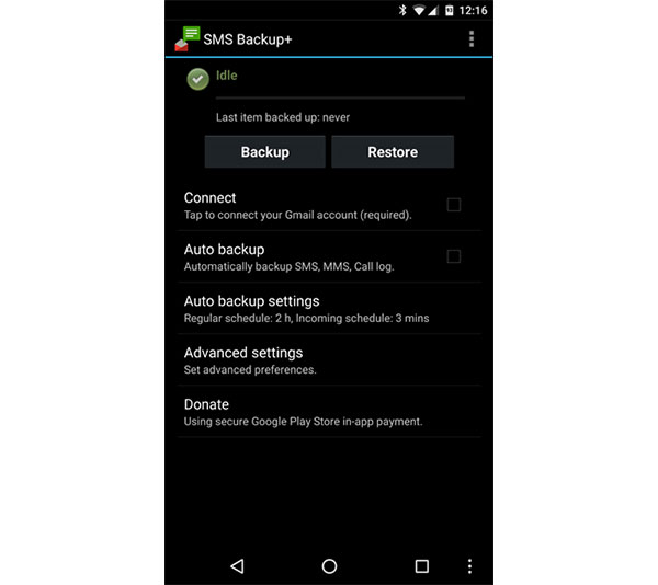 android sms backup app auto