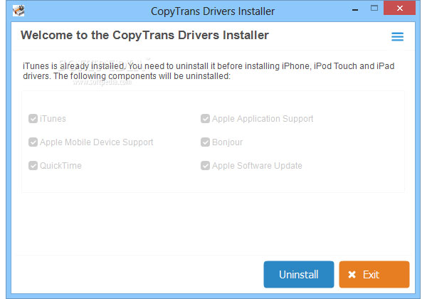 apple mobile device support uninstall
