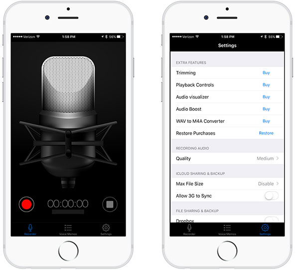 voice recorder for iphone