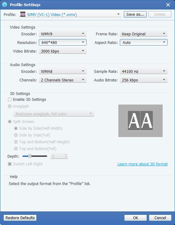 Define output formats