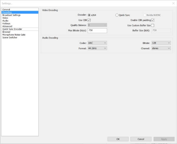 best obs settings for recording minecraft mac