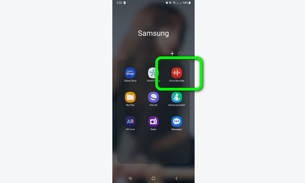 Launch Samsung Voice Recorder