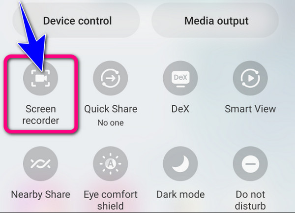Select Screen Recorder Function