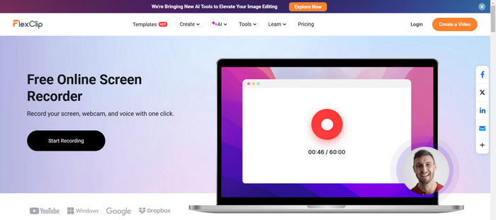 FlexClip Free Online Screen Recorder