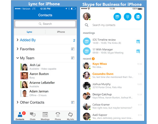 where does skype for business save conversations