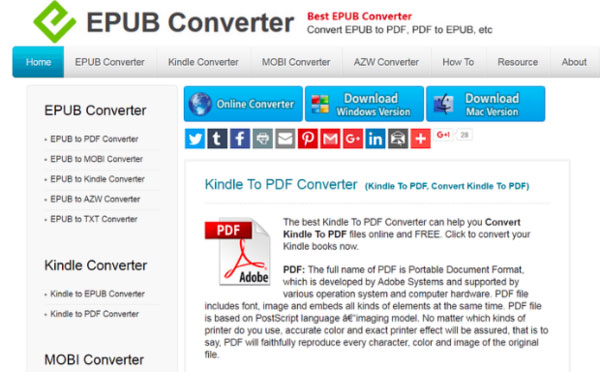best pdf to kindle converter online