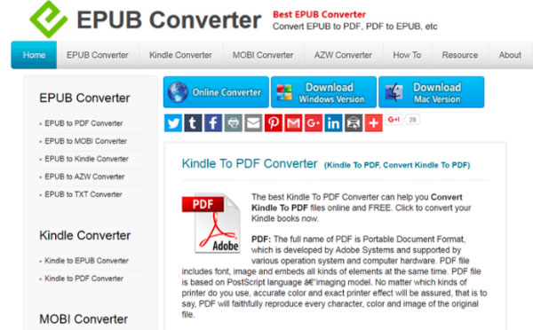 how to convert pdf to epub for kindle