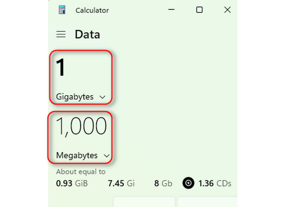 Data Calculator In Windows