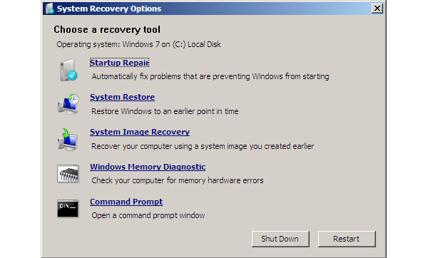 reset windows7 to factory settings