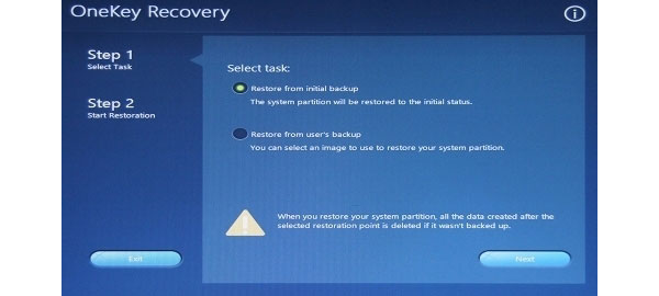 onekey recovery lenovo